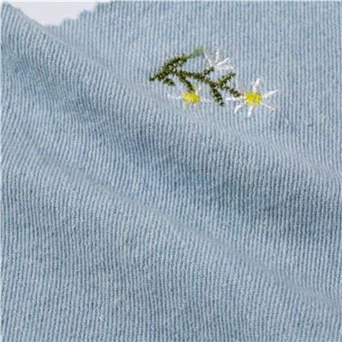 Țesătură de denim din bumbac brodat